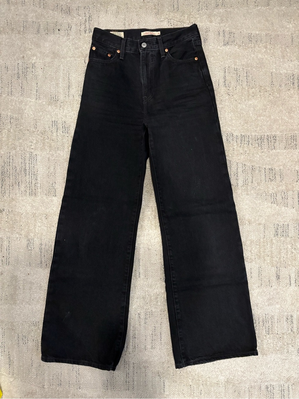 Levi's Black High-Rise Wide Leg Jeans - Women's